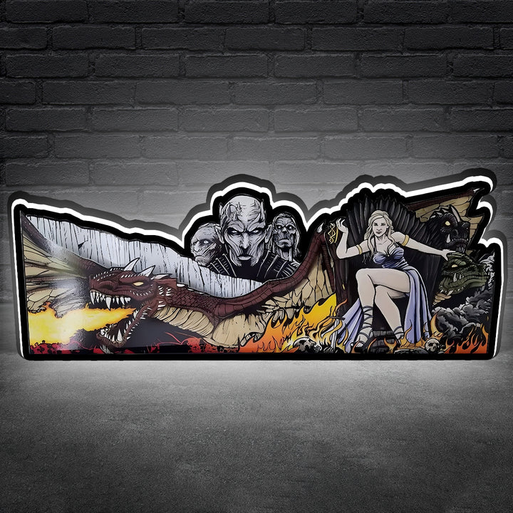 Game of Thrones topper, Pinball Topper LED Lightbox,  3D Printed Lightbox Rock Your Game