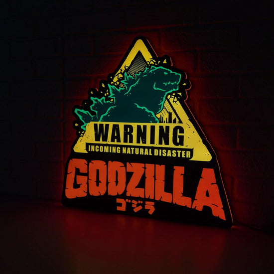 Godzilla Warning Pinball Topper LED Light Box Arcade Game Lightbox