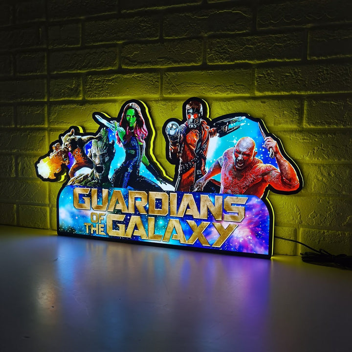 Boîte à lumière LED supérieure Pinball des Gardiens de la Galaxie, prise USB de collection rare