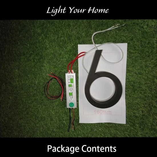 Led outdoor waterproof home name figures exterior acrylic metal illuminated house numbers signs for door room apartment