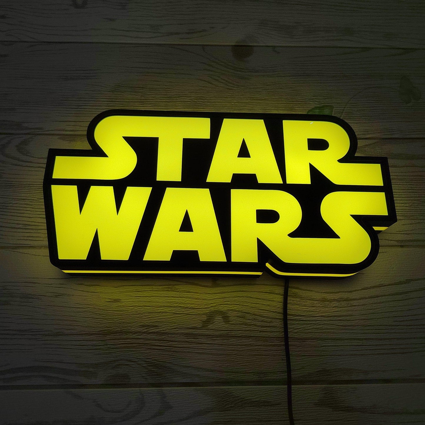 Star Wars Logo 3D Imprimé Lightbox fait à la main, Cadeaux Star Wars pour femme et homme