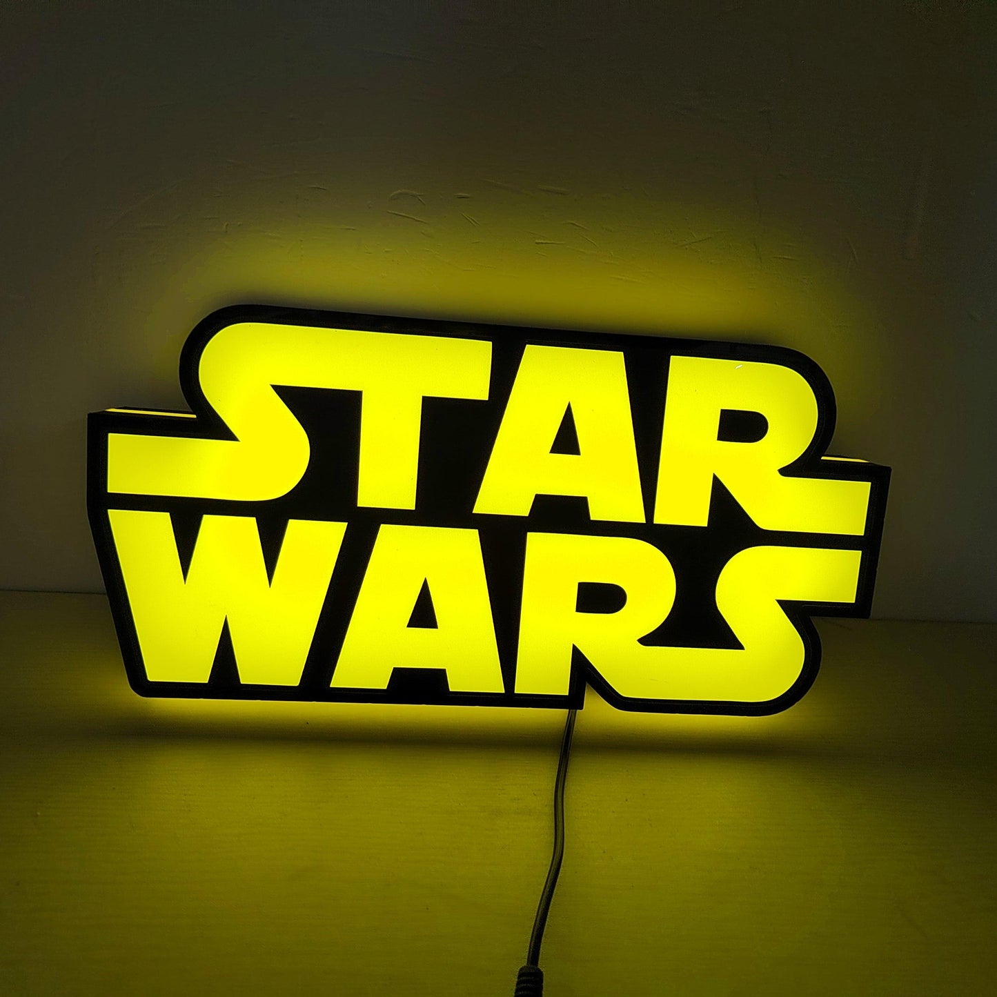 Star Wars Logo 3D Imprimé Lightbox fait à la main, Cadeaux Star Wars pour femme et homme