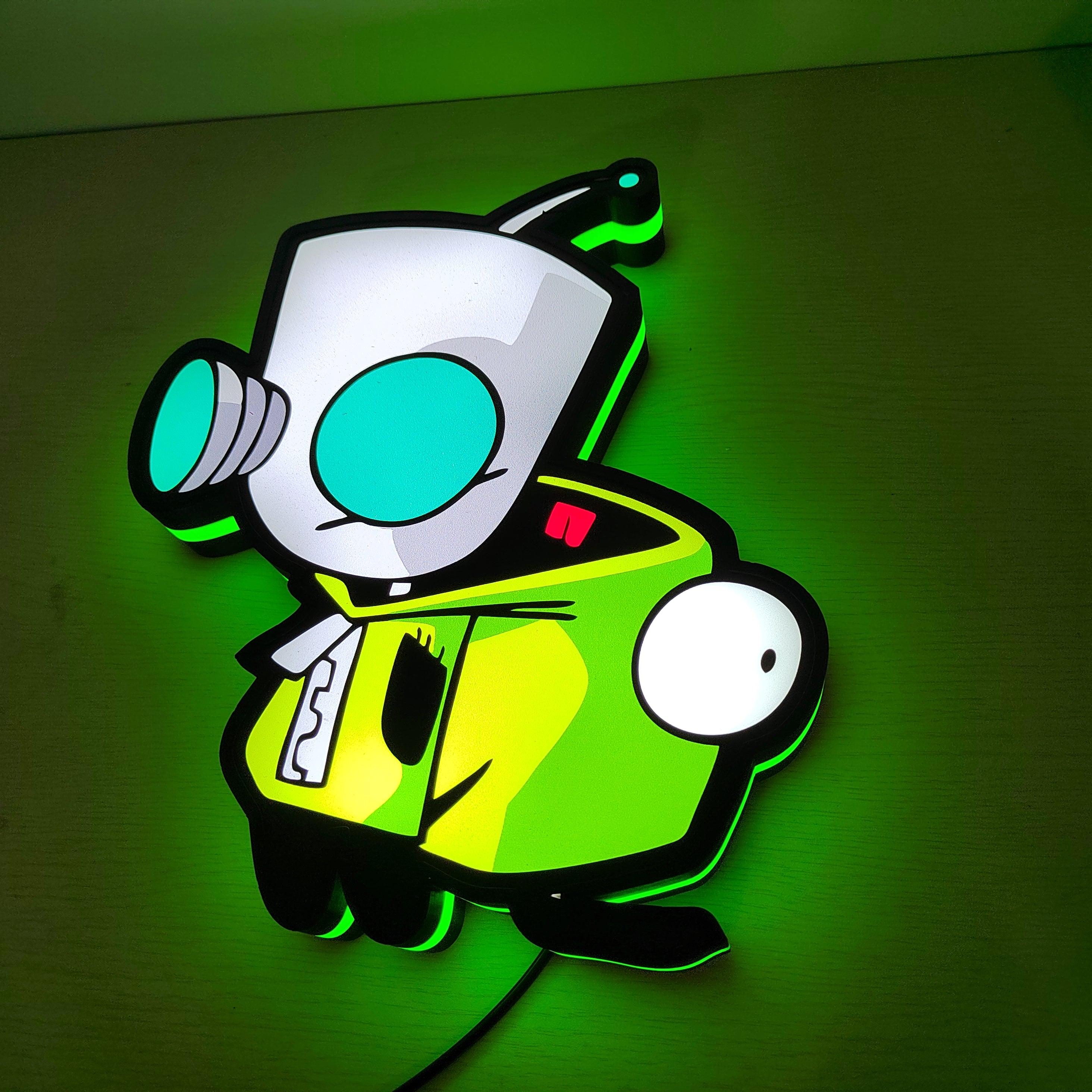 Invader Zim Movie Logo LED Nightlight Gift 3D Print Desktop Lightbox - FYLZGO Signs