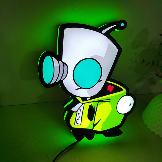 Invader Zim Movie Logo LED Nightlight Gift 3D Print Desktop Lightbox - FYLZGO Signs