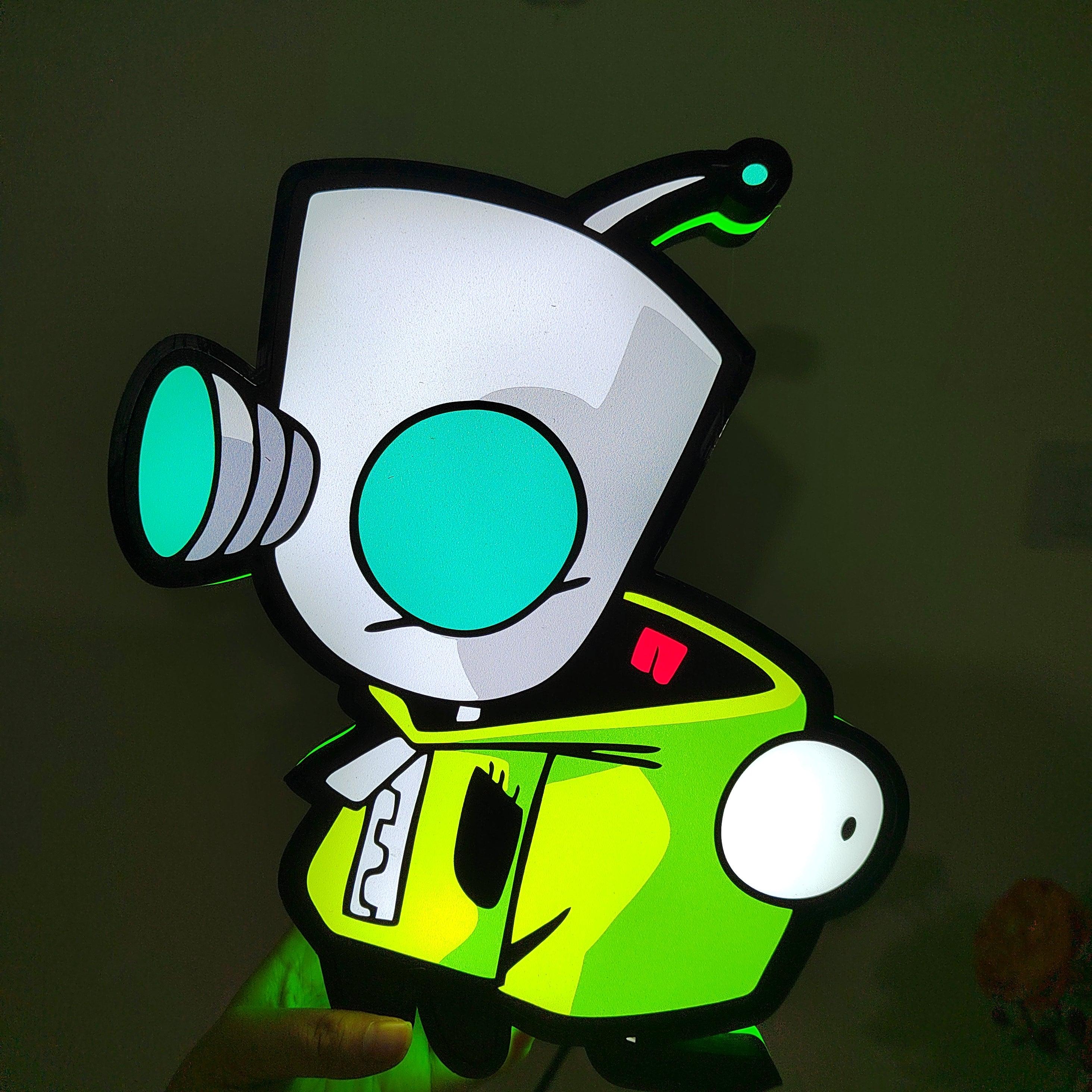 Invader Zim Movie Logo LED Nightlight Gift 3D Print Desktop Lightbox - FYLZGO Signs