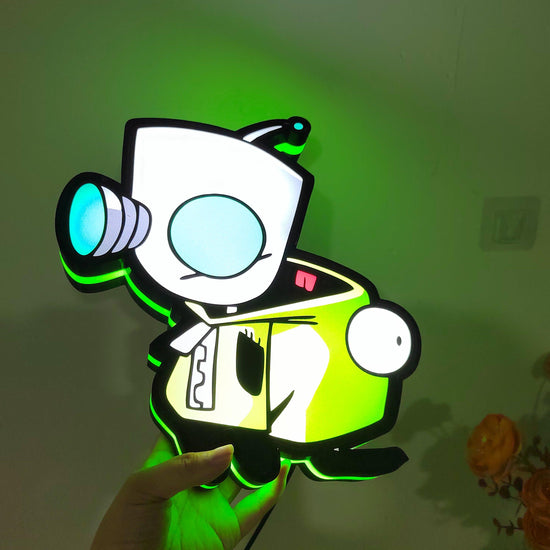 Invader Zim Movie Logo LED Nightlight Gift 3D Print Desktop Lightbox - FYLZGO Signs