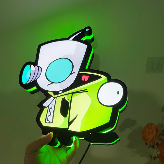 Invader Zim Movie Logo LED Nightlight Gift 3D Print Desktop Lightbox - FYLZGO Signs