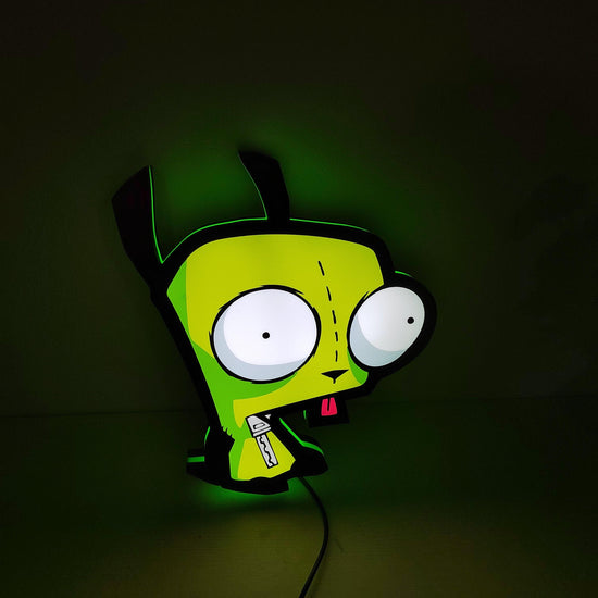 Invader Zim Movie Logo LED Nightlight Gift 3D Print Desktop Lightbox - FYLZGO Signs