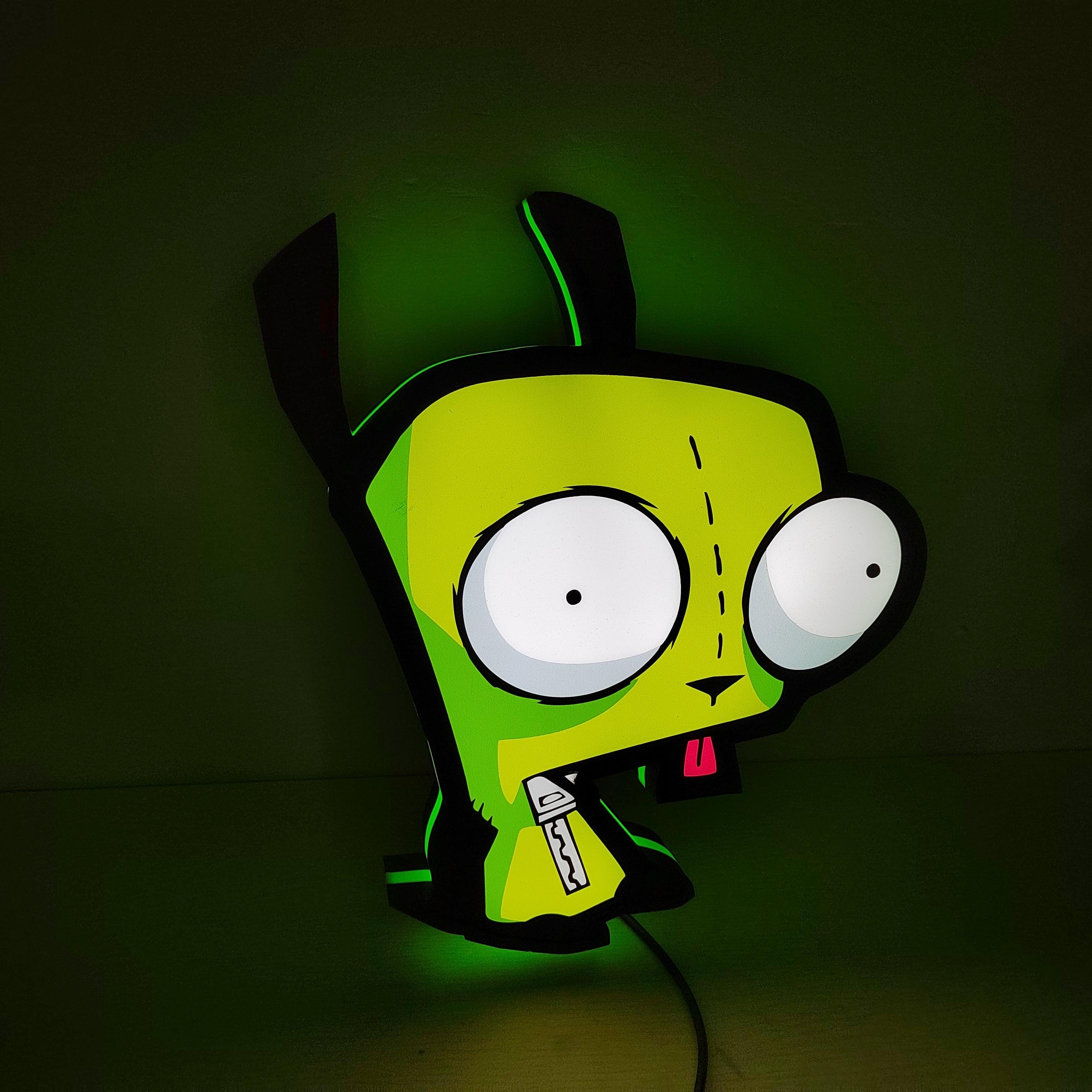 Invader Zim Movie Logo LED Nightlight Gift 3D Print Desktop Lightbox - FYLZGO Signs