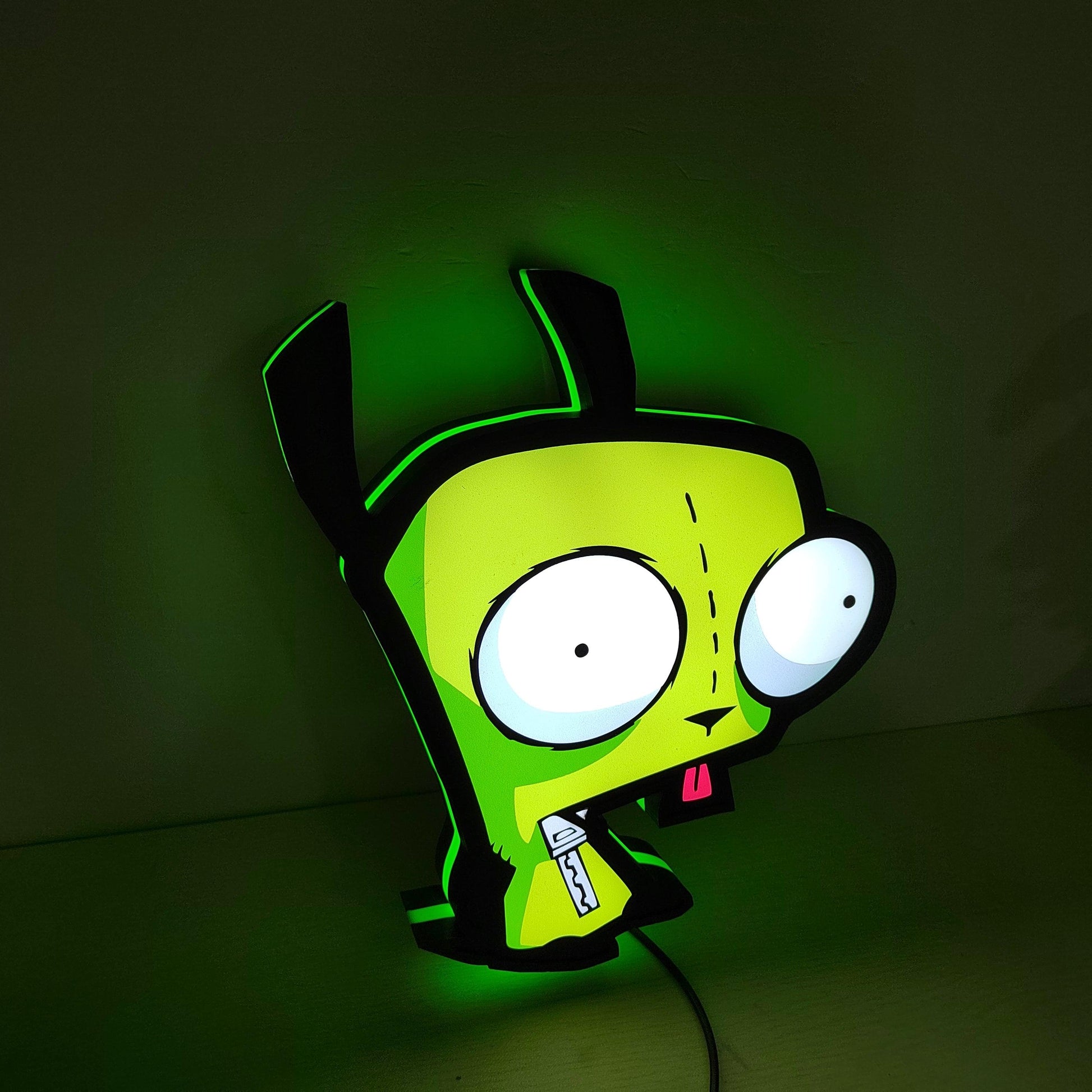 Invader Zim Movie Logo LED Nightlight Gift 3D Print Desktop Lightbox - FYLZGO Signs