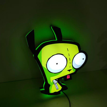 Invader Zim Movie Logo LED Nightlight Gift 3D Print Desktop Lightbox - FYLZGO Signs