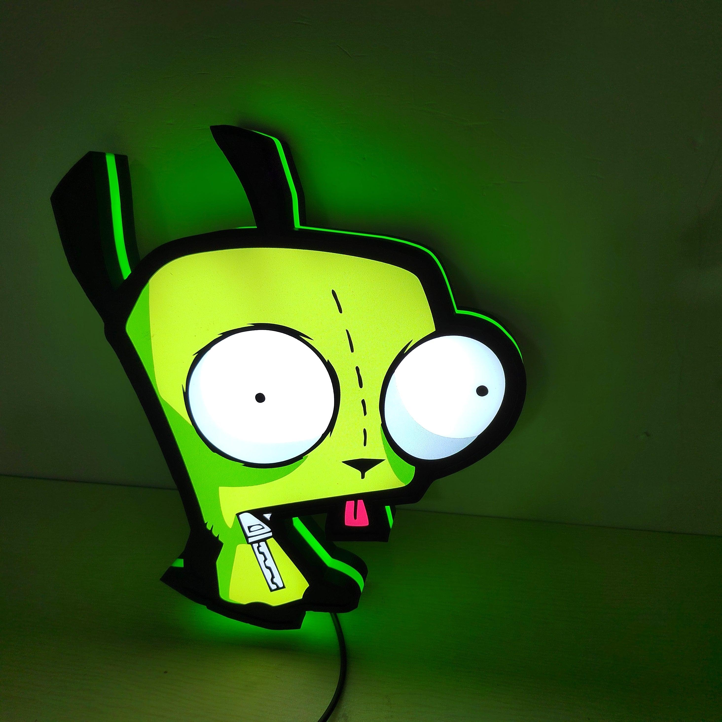 Invader Zim Movie Logo LED Nightlight Gift 3D Print Desktop Lightbox - FYLZGO Signs