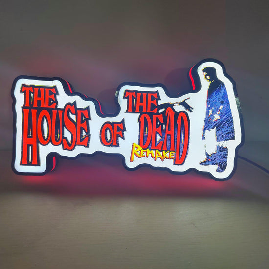 Gaming House Of The Dead Logo LED Nightlight Gift 3D Print Desktop Lightbox - FYLZGO Signs