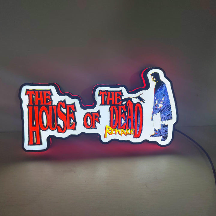 Gaming House Of The Dead Logo LED Nightlight Gift 3D Print Desktop Lightbox - FYLZGO Signs