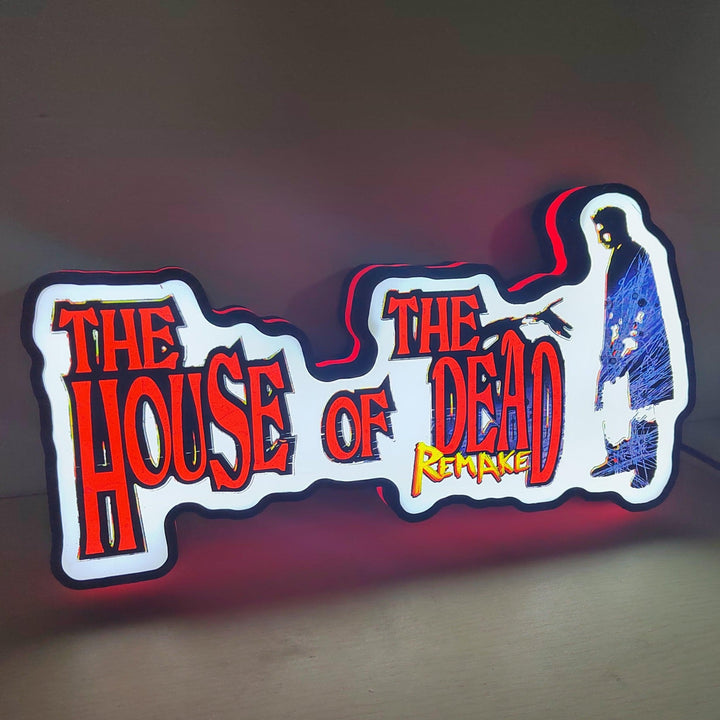 Gaming House Of The Dead Logo LED Nightlight Gift 3D Print Desktop Lightbox - FYLZGO Signs