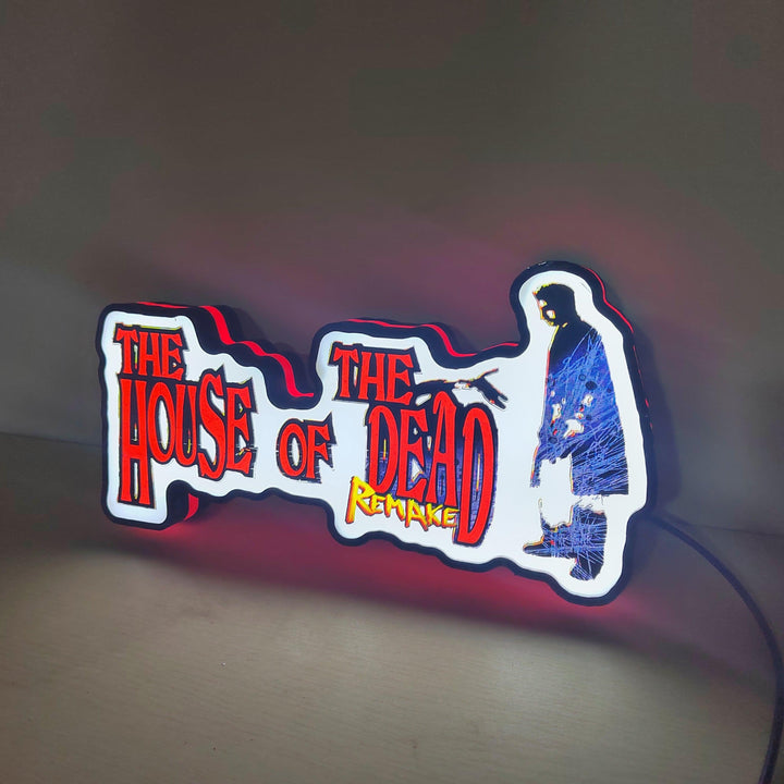 Gaming House Of The Dead Logo LED Nightlight Gift 3D Print Desktop Lightbox - FYLZGO Signs