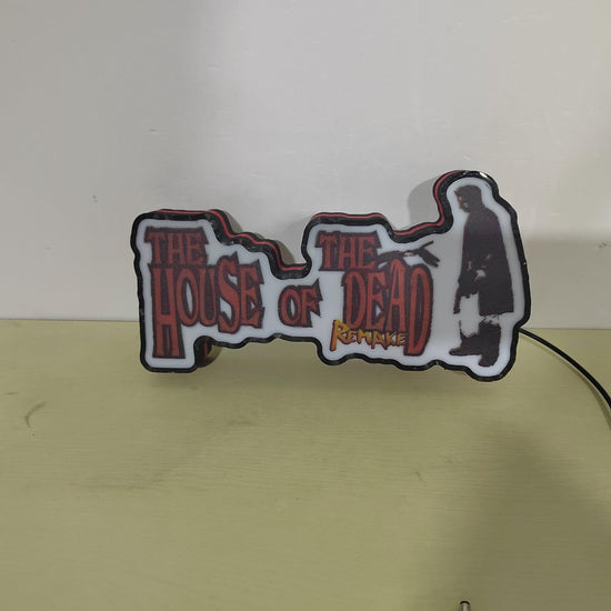 Gaming House Of The Dead Logo LED Nightlight Gift 3D Print Desktop Lightbox - FYLZGO Signs