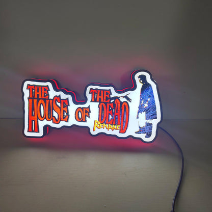 Gaming House Of The Dead Logo LED Nightlight Gift 3D Print Desktop Lightbox - FYLZGO Signs