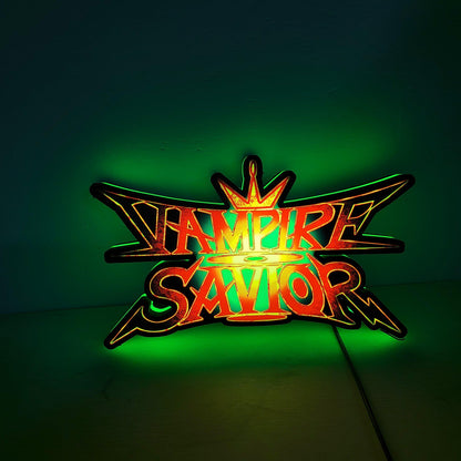 Custom Vampire Savior The Lord of Vampir Logo LED Nightlight 3D Print Desktop Lightbox RGB - FYLZGO Signs