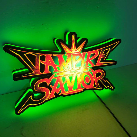 Custom Vampire Savior - The Lord of Vampir Logo LED Nightlight 3D Print Desktop Lightbox Wall Decor Best Gift for Kids Signs RGB
