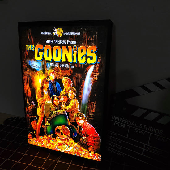 The Goonies Poster LED Lightbox Fully Dimmable & Powered by USB 3D Printed Movie Poster