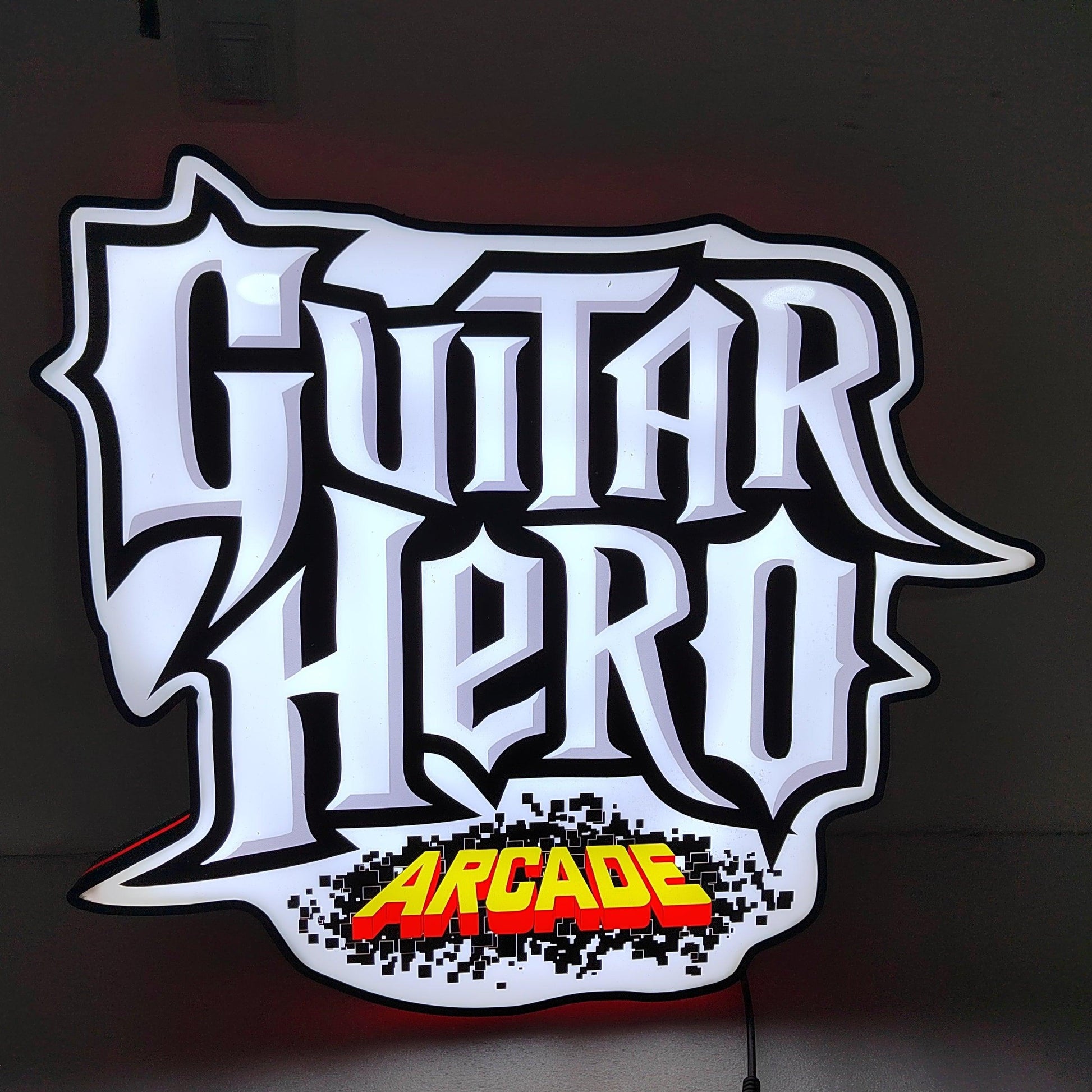 Guitar Hero Arcade 3D Printed LED Lightbox Game Lightbox