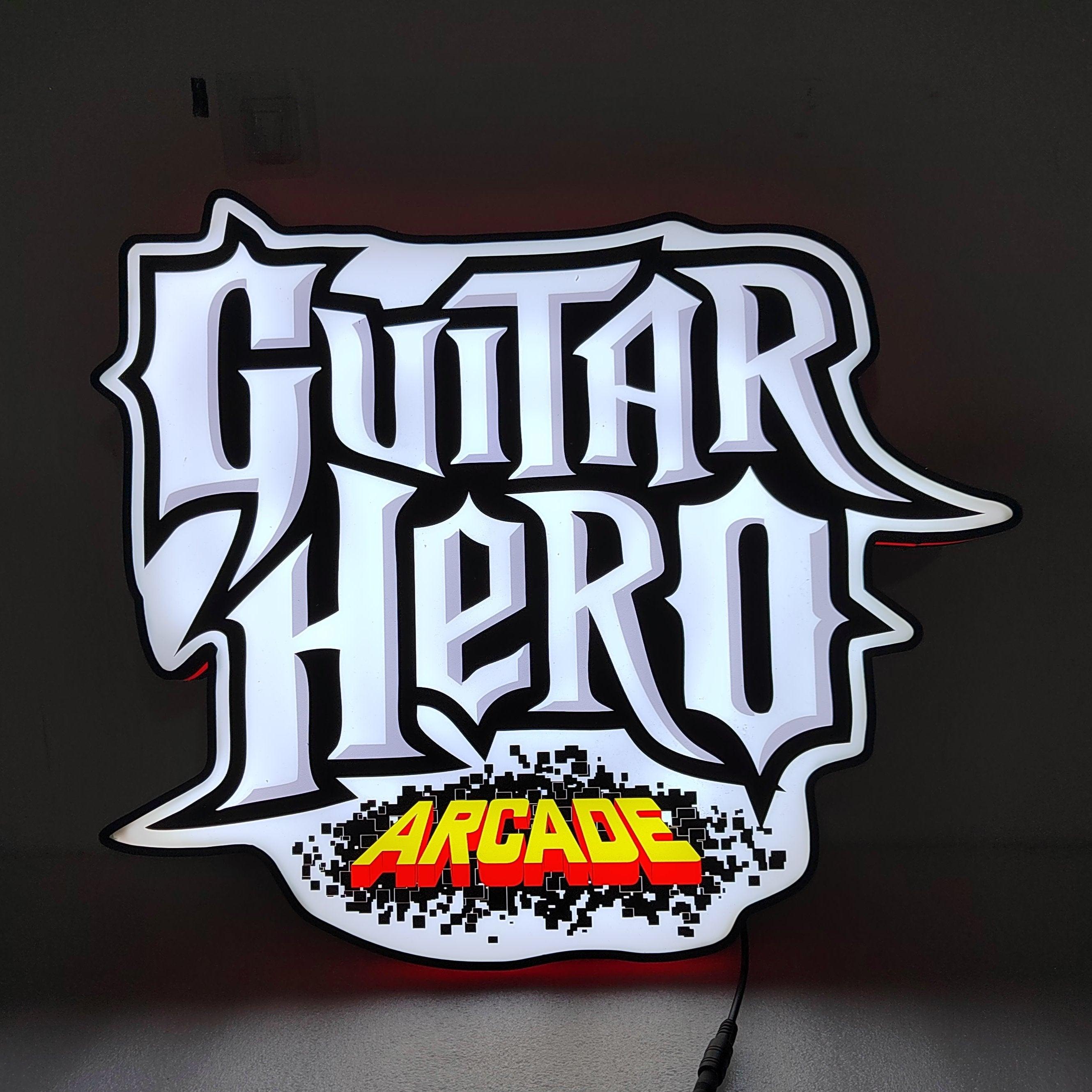 Guitar Hero Arcade 3D Printed LED Lightbox Game Lightbox