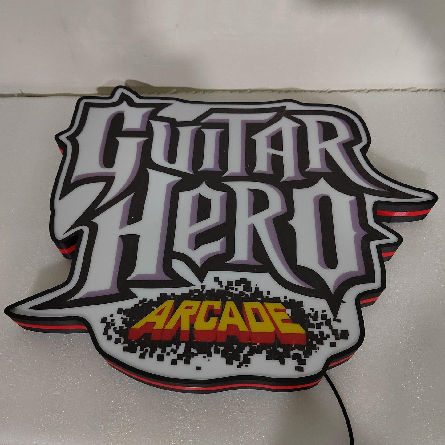 Guitar Hero Arcade 3D Printed LED Lightbox Game Lightbox