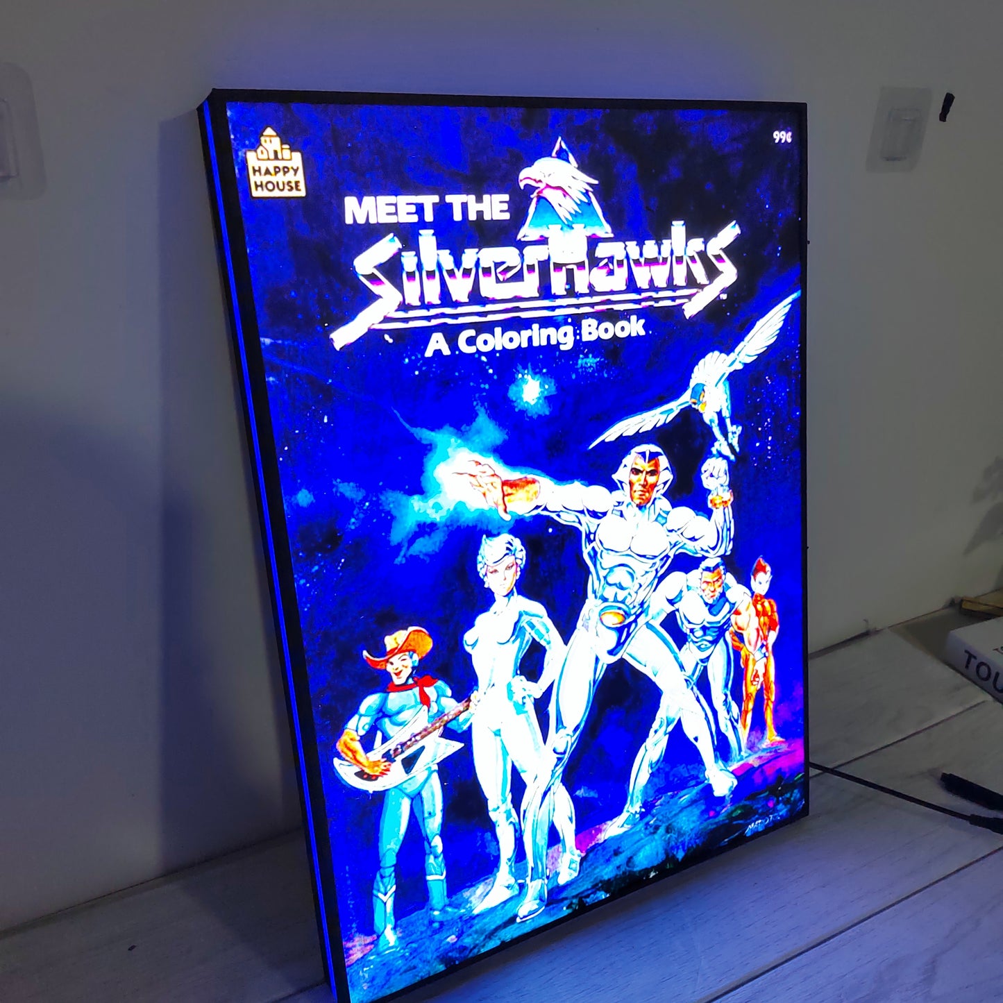 Meet the SilverHawks Poster LED Lightbox Fully Dimmable & Powered by USB 3D Printed Movie Poster