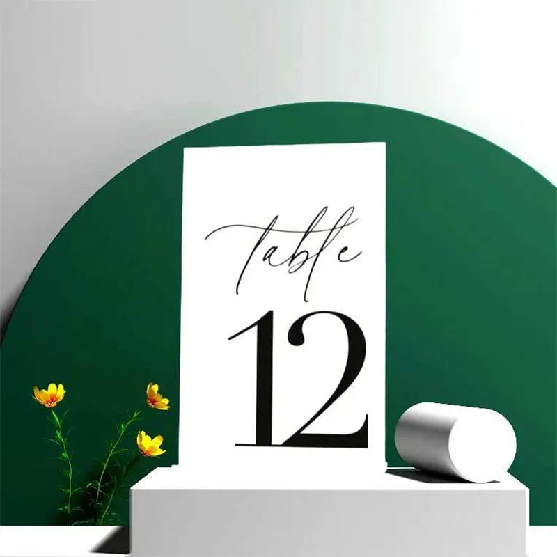 Mirror Silver Wedding Table Numbers With Stand Wedding Table Decor Acrylic Luxury Wedding Signage Table Number Stand