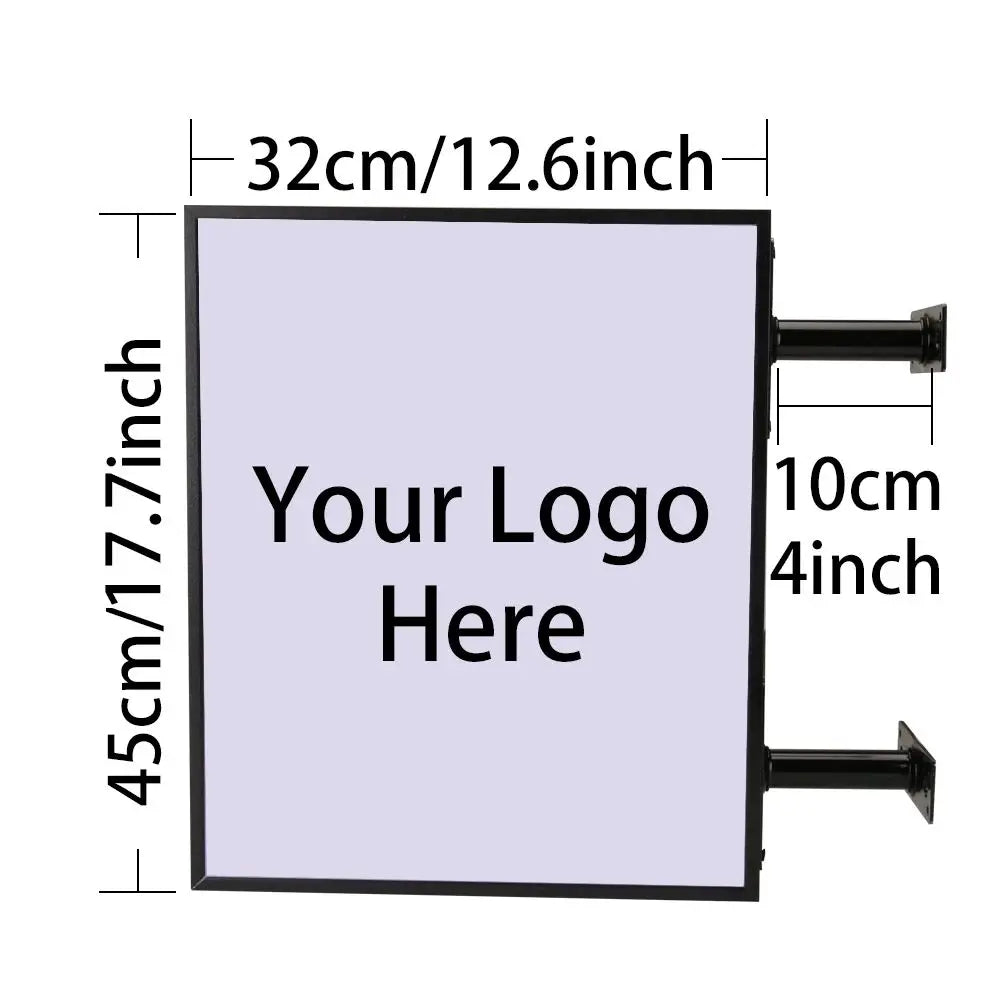 Advertising Signage Illuminated LED Sign Light Box 45x32cm Outdoor Waterproof Outdoor Waterproof Advertising Signage