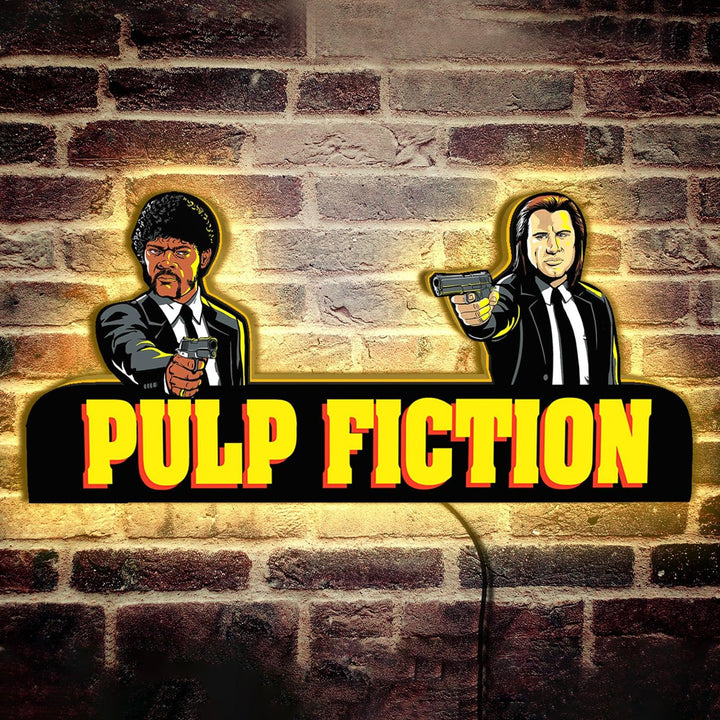 Pulp Fiction Vincent &amp; Jules Pinball Dome Light Boîte à lumière LED – Illuminez votre jeu