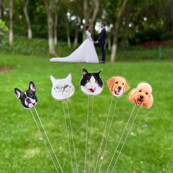 Personalized Wedding Drink Stirrers Print YOUR Dog Cat Dog Drink Stirrer for Wedding Bar Party Acrylic Cocktail Stirrers 2-Sided