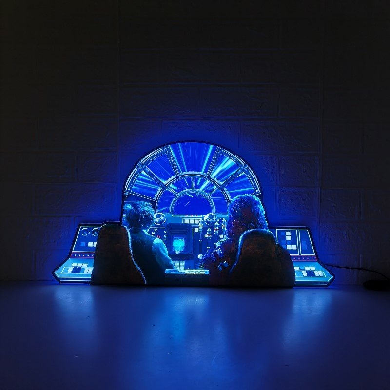 Star Wars Millennium Falcon Pinball Topper LED Lightbox