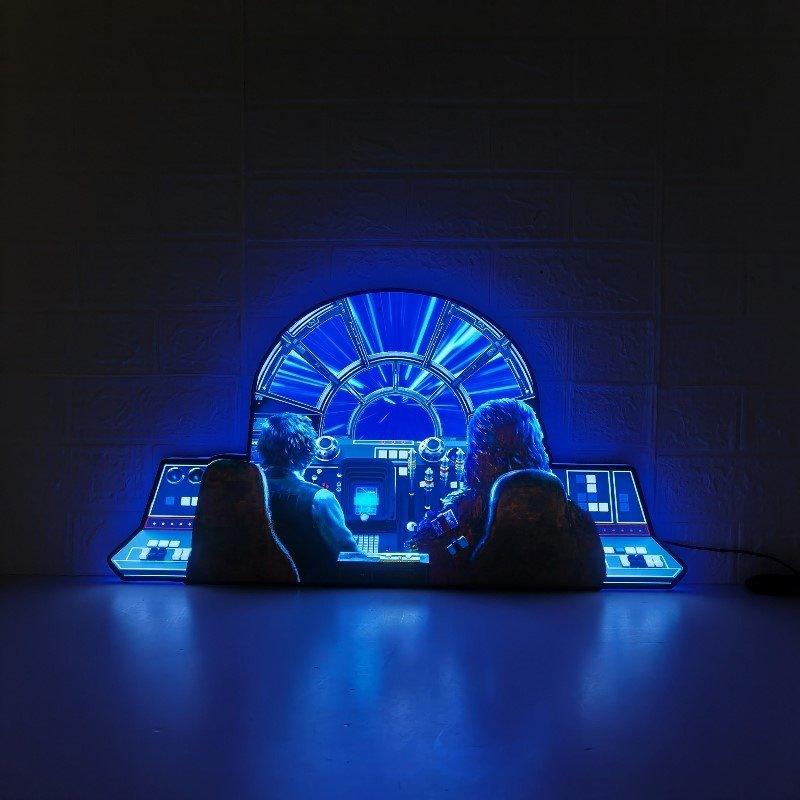 Star Wars Millennium Falcon Topper LED Lightbox, Pinball Arcade Decor, Perfect for Game Room or Pinball Machine