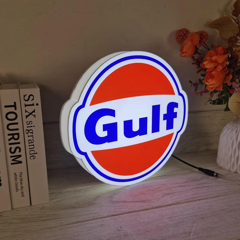 Custom Business Sign Gulf Gas Logo 3D Lightbox - FYLZGO Signs