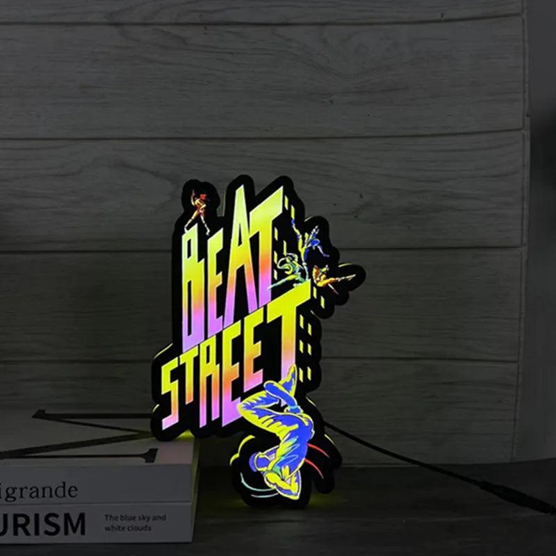 Custom Beat Steet LED Lightbox Sign Playroom Games Club Decoration - FYLZGO Signs