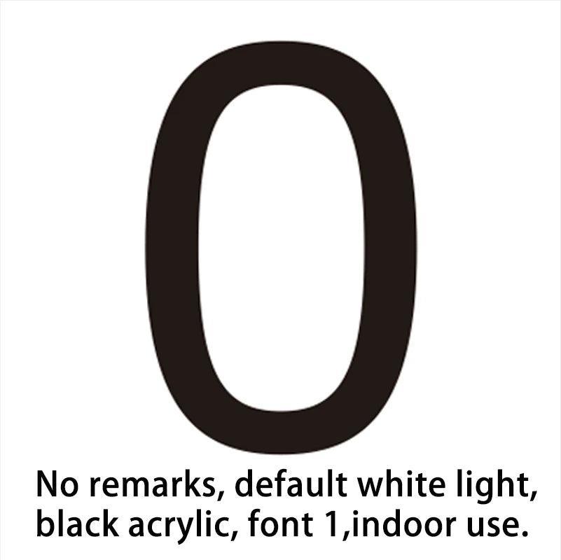 3D Custom Mini Digital Led Light Word Acrylic Number Plate Door Head Sign Metal Modern Outdoor Waterproof - FYLZGO Signs