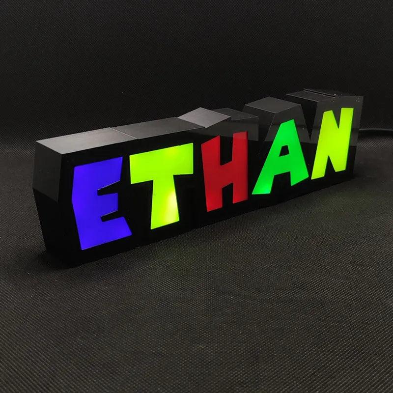 Custom Name Logo Lightbox LED Sign for Wall Art Decor Kid Adult Nightlight 3D Print Personalized Gifts Desktop Light - FYLZGO Signs