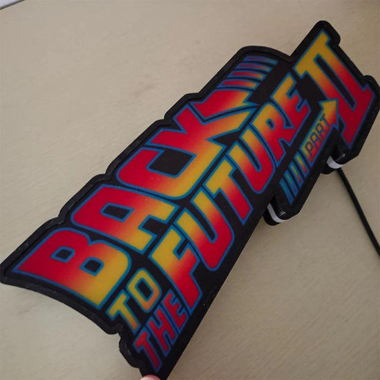 Back To The Future Logo LED Lightbox 3D Print Decortion Night Lights Illuminated Gaming Room - FYLZGO Signs