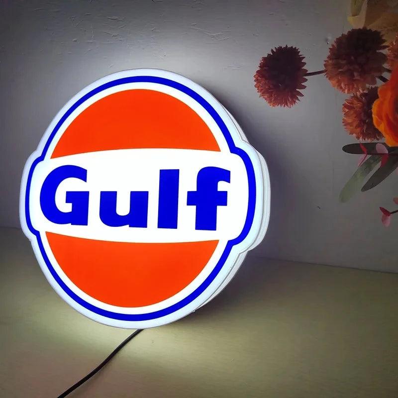 Custom Business Sign Gulf Gas Logo 3D Lightbox - FYLZGO Signs