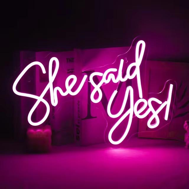 She Said Yes Neon Signs