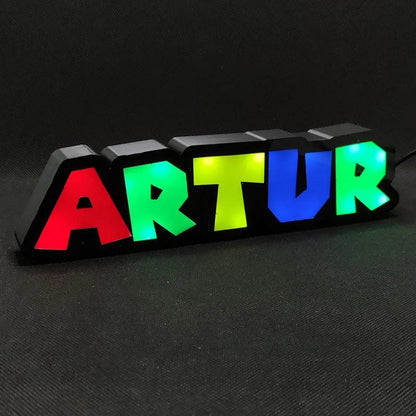 Custom Name Logo Lightbox LED Sign for Wall Art Decor Kid Adult Nightlight 3D Print Personalized Gifts Desktop Light - FYLZGO Signs