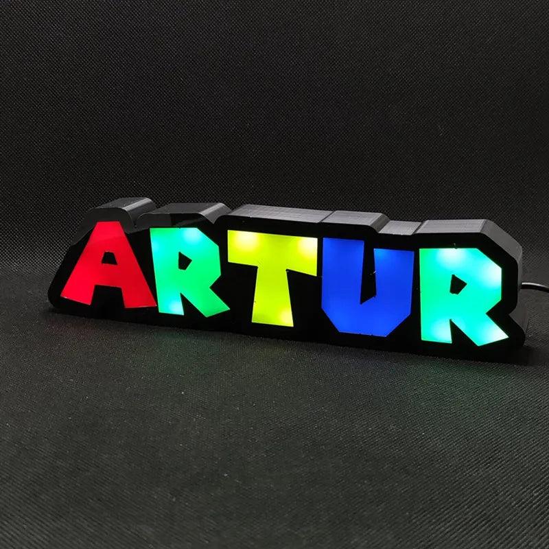 Custom Name Logo Lightbox LED Sign for Wall Art Decor Kid Adult Nightlight 3D Print Personalized Gifts Desktop Light - FYLZGO Signs