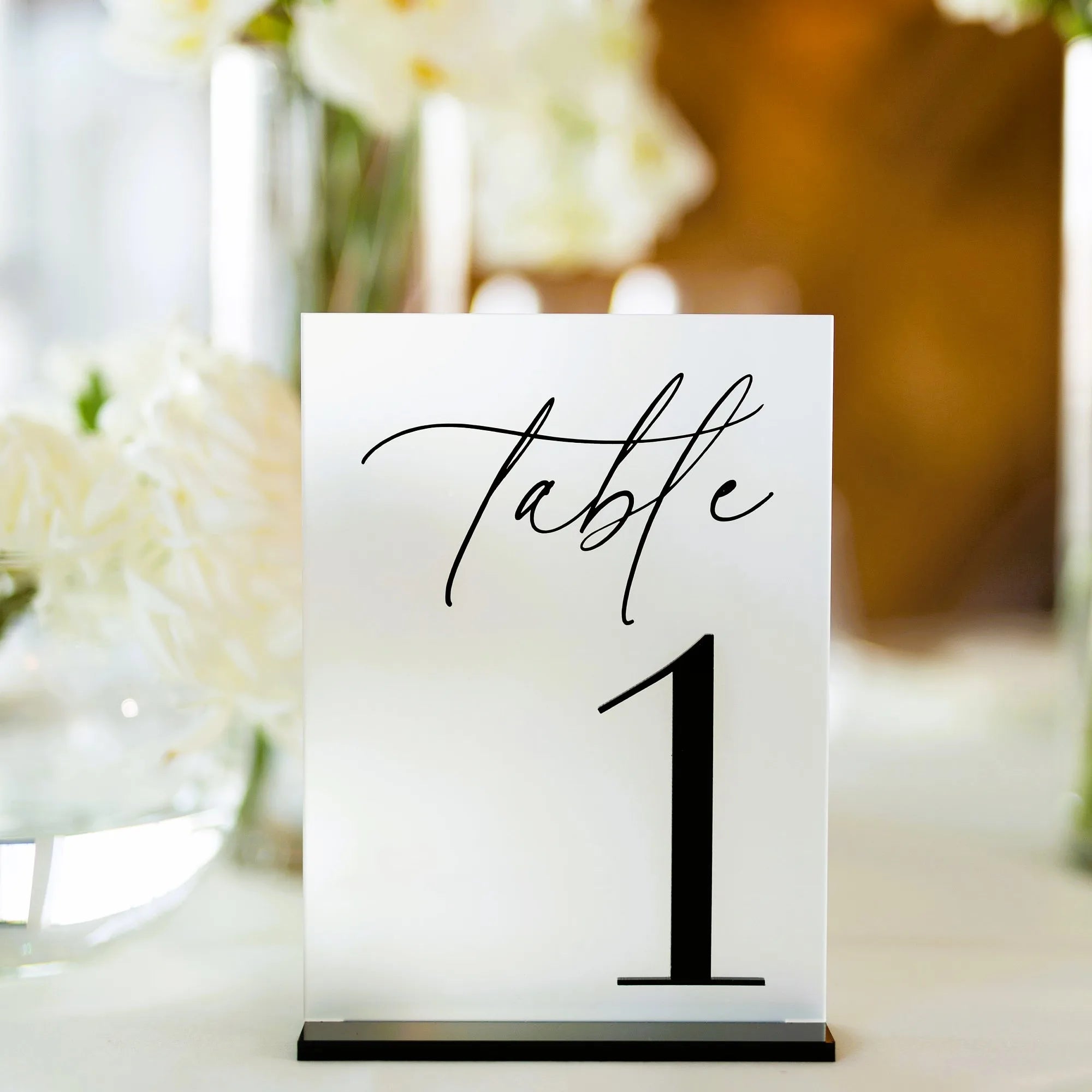 Wedding Table Numbers 3D Black Matte Wedding Table Decor Wedding Stationery Black Wedding Reception Decor