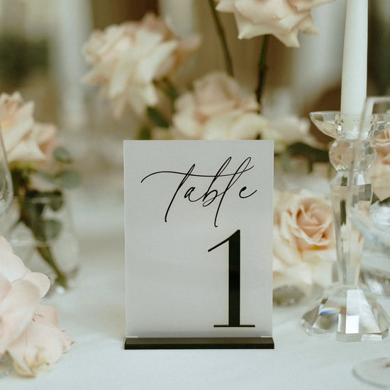 Wedding Table Numbers 3D Black Matte Wedding Table Decor Wedding Stationery Black Wedding Reception Decor