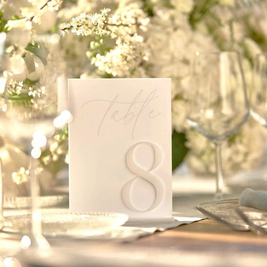 Wedding Table Numbers 3D Black Matte Wedding Table Decor Wedding Stationery Black Wedding Reception Decor