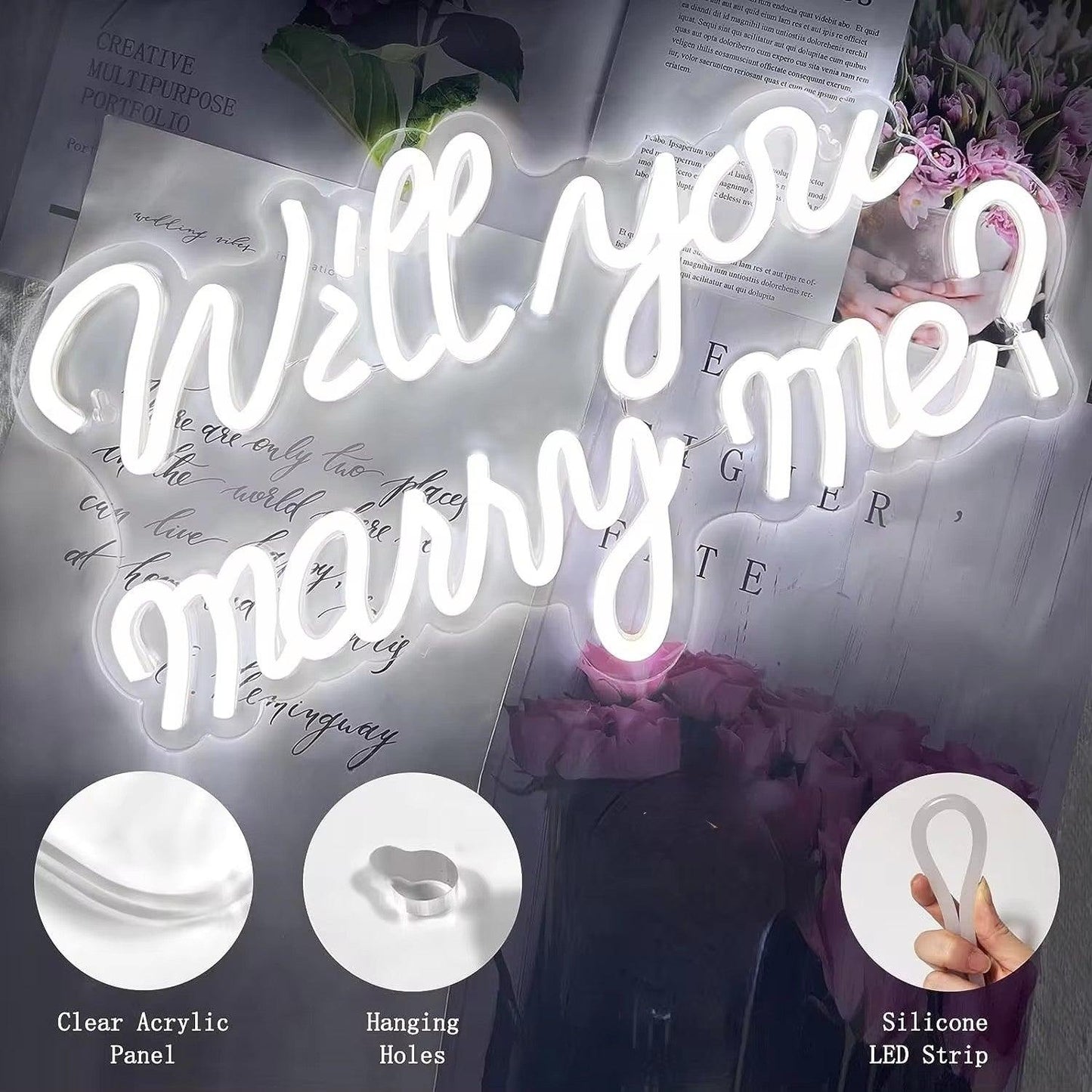 Will You Marry Me Neon Signs