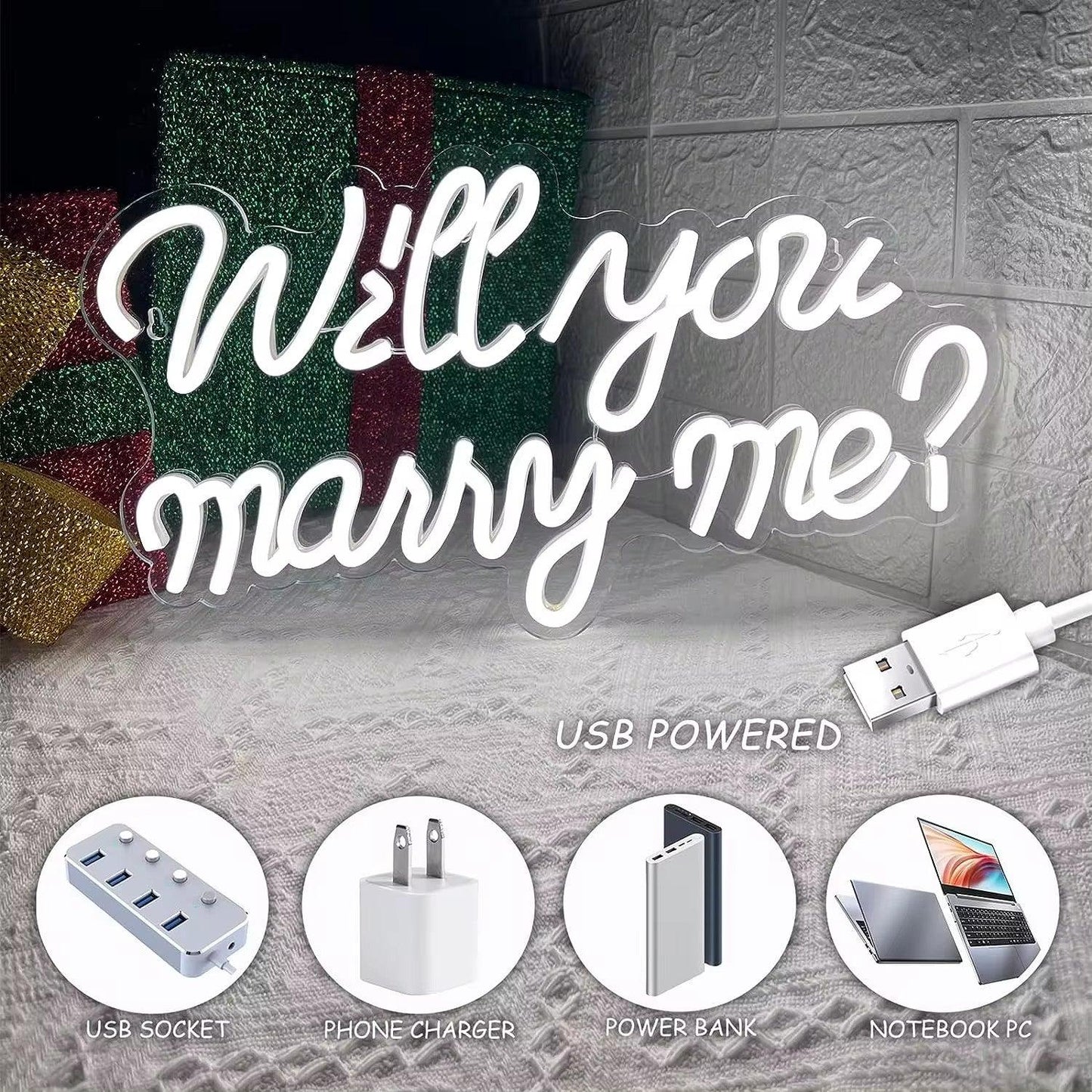 Will You Marry Me Neon Signs