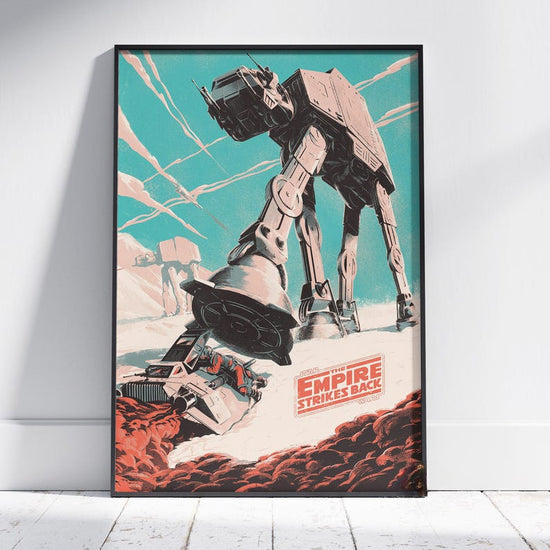 Star Wars Empire Strikes Back Poster, Luke Skywalker Wall Art, 3d Printed Movie Poster